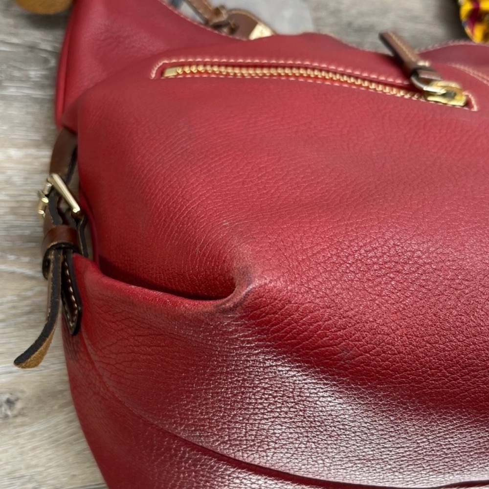 Dooney & Bourke Red Pebbled Leather Shoulder Bag! Preowned! - Picture 13 of 15